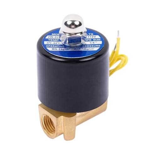 HFS(R) Electric Solenoid Valve Copper Normally Closed for Water Air Gas (110V AC 1/4IN NPT)