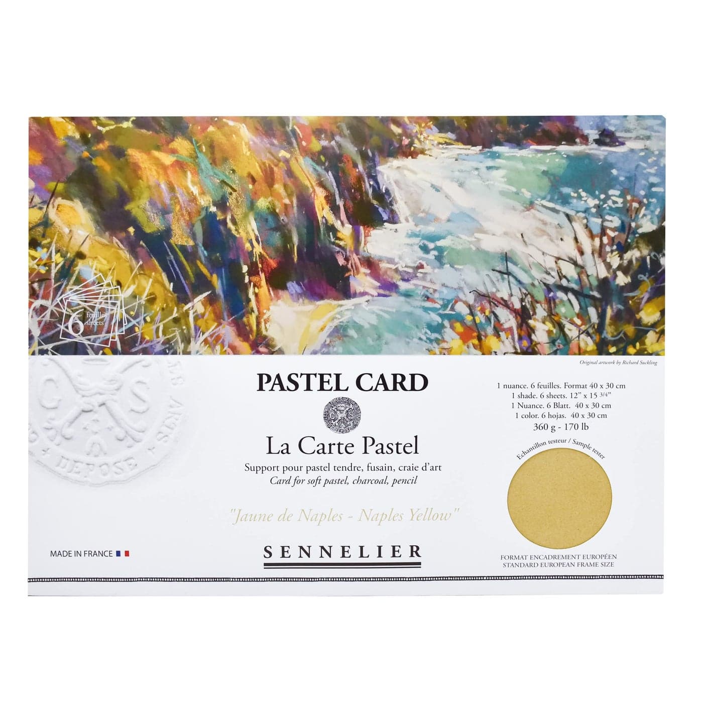 SENNELIER La Carte Pastel Card Pochette 1575 x 11 Monochromatic Naples Yellow