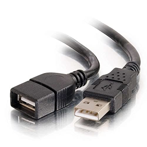 C2G 52106 USB A to A Long USB Extension Cable, 3.28 Feet (1 Meter), Black