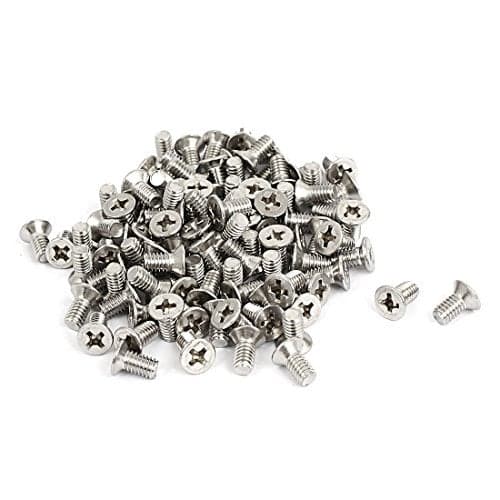 uxcell M4x8mm Countersunk Flat Head Phillips Screw Bolts 100pcs