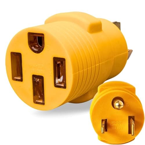 MECMO NEMA 6-50P to 14-50R EV Charger Adapter, 3-Prong 240/250V Welder Welding Male Plug to EV Level 2 Charging Adaptor - 32Amp Max for Tesla & Other EVs - Not for Household / RV Use