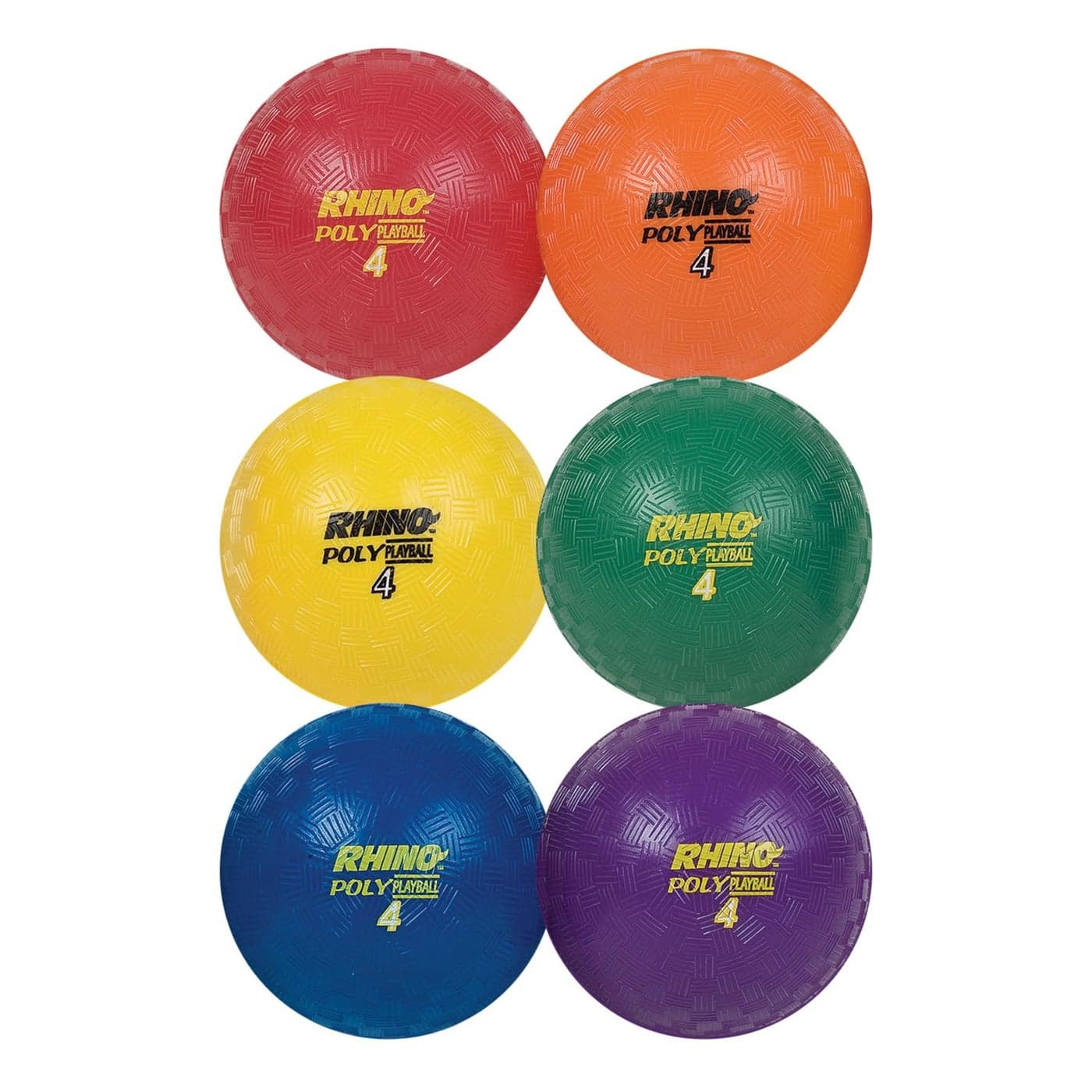 Champion Sports Rhino Poly Playground Ball Set Multi 4Inch Diameter