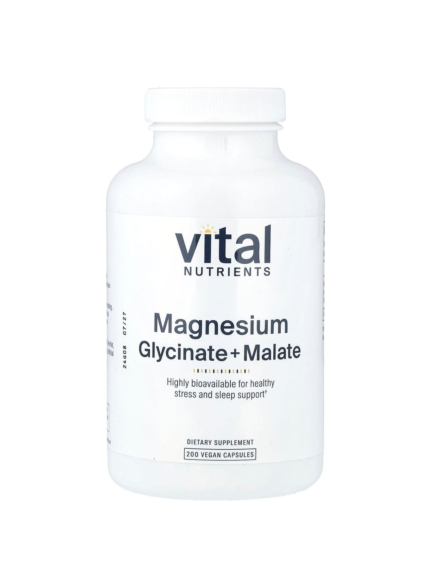 Magnesium, Glycinate + Malate, 200 Vegan Capsules (120 mg per Capsule)