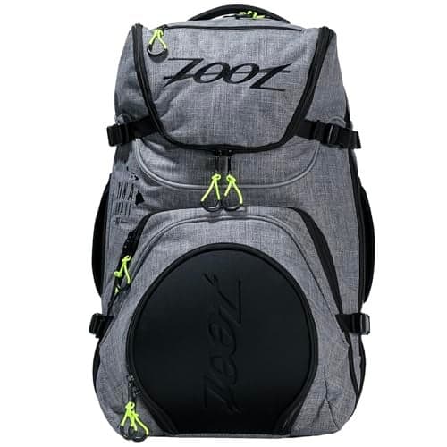 Zoot Ultra Tri Bag, Triathlon Transition Backpack with Wet Storage for Men & Women Athletes, Race Day, Travel & Train, Black