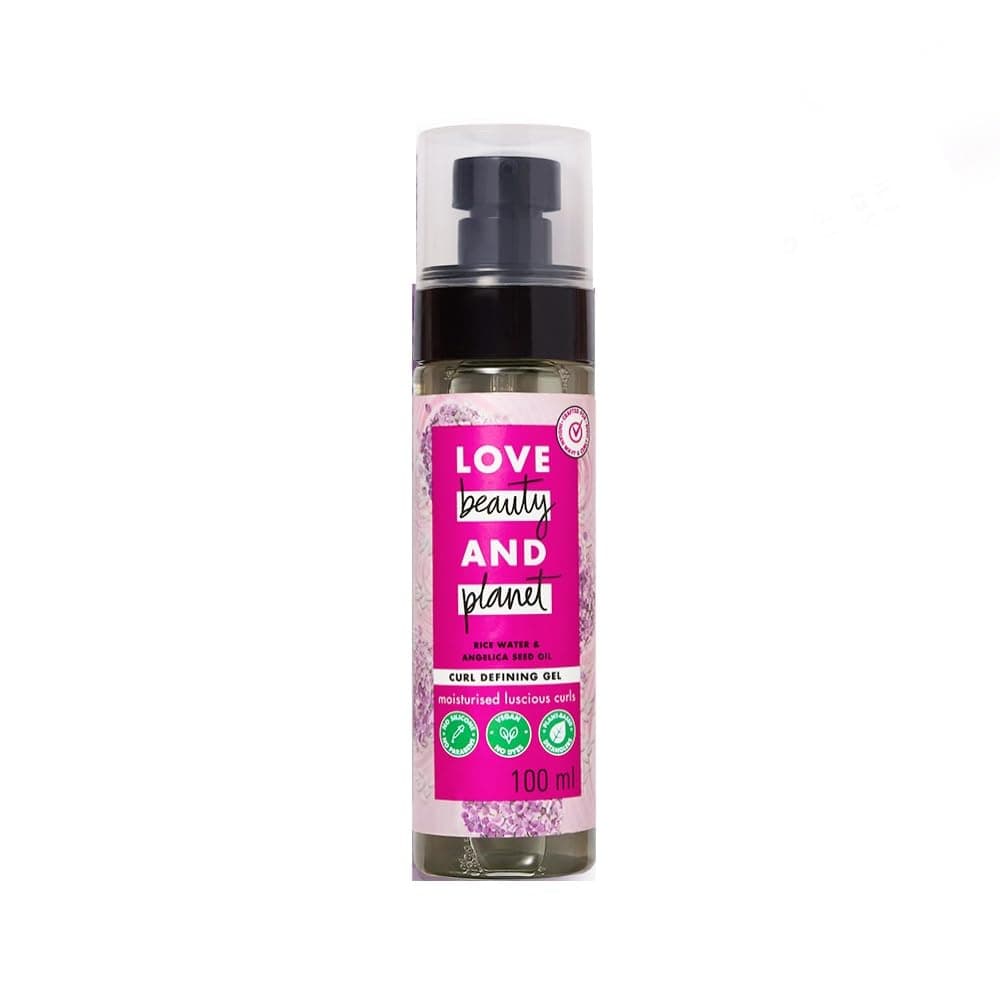 Love Beauty Planet Rice Water Curl Defining Gel with Angelica Seed Oil for FrizzFree Curly and Wavy HairNo SulfatesParabenSilicones100ml