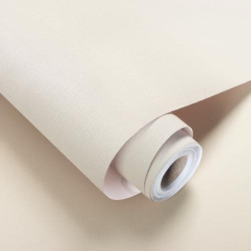 lenify Grasscloth Peel and Stick Wallpaper Beige Faux Linen Wallpaper 15.7inch x 393.7inch Vintage Grasscloth Contact Paper Textured Wall Paper Self Adhesive Cream Beige Removable Vinyl