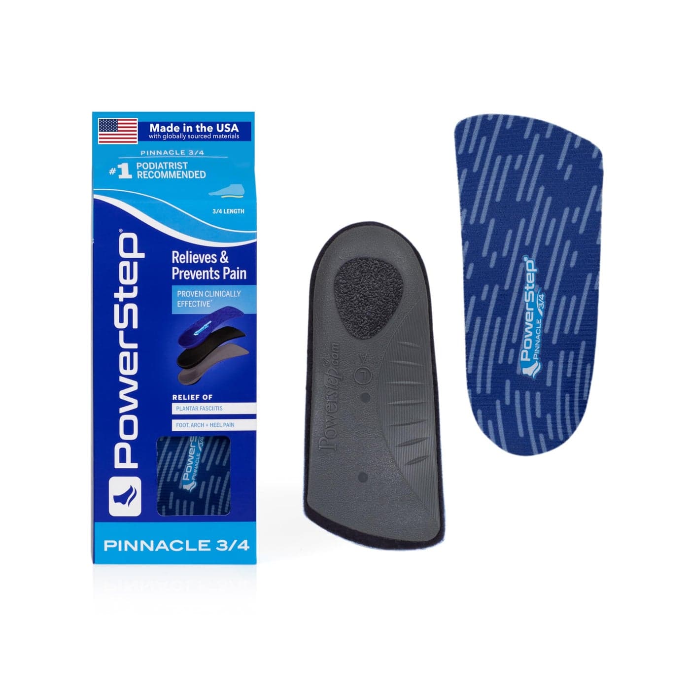 Pinnacle 34 Insoles Orthotic Insole for Tight Shoes Plantar Fasciitis Relief Arch Supports Orthotic Insoles for Women and Men Made in The USA Mens 995 Womens 11115