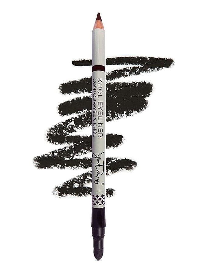 Khôl Eyeliner | Waterproof Eyeliner Pencil with Built-in Smudger | Long-Lasting Intense Color I Jet Black