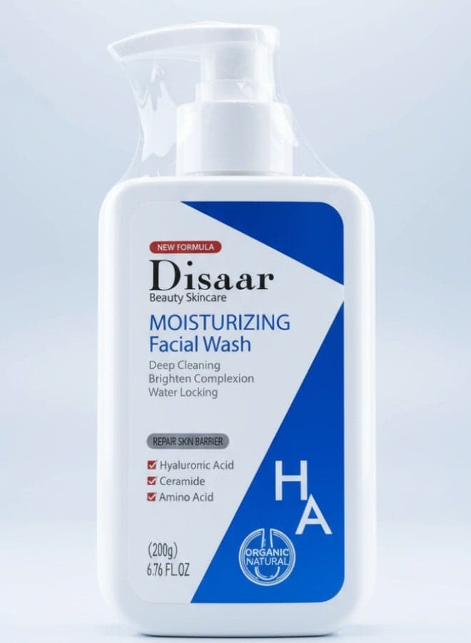 Moisturizing Facial Wash 200 g Hyaluronic Acid Ceramide Amino Acid Essence Face Clean Foam Deep Brighten Complexion Care