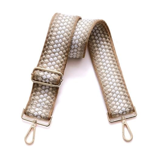 S-Jacorry Purse Strap Replacement Crossbody Wide Shoulder Strap Adjustable Canvas Straps Handbag Strap Replacement Belts Gold Buckel-927
