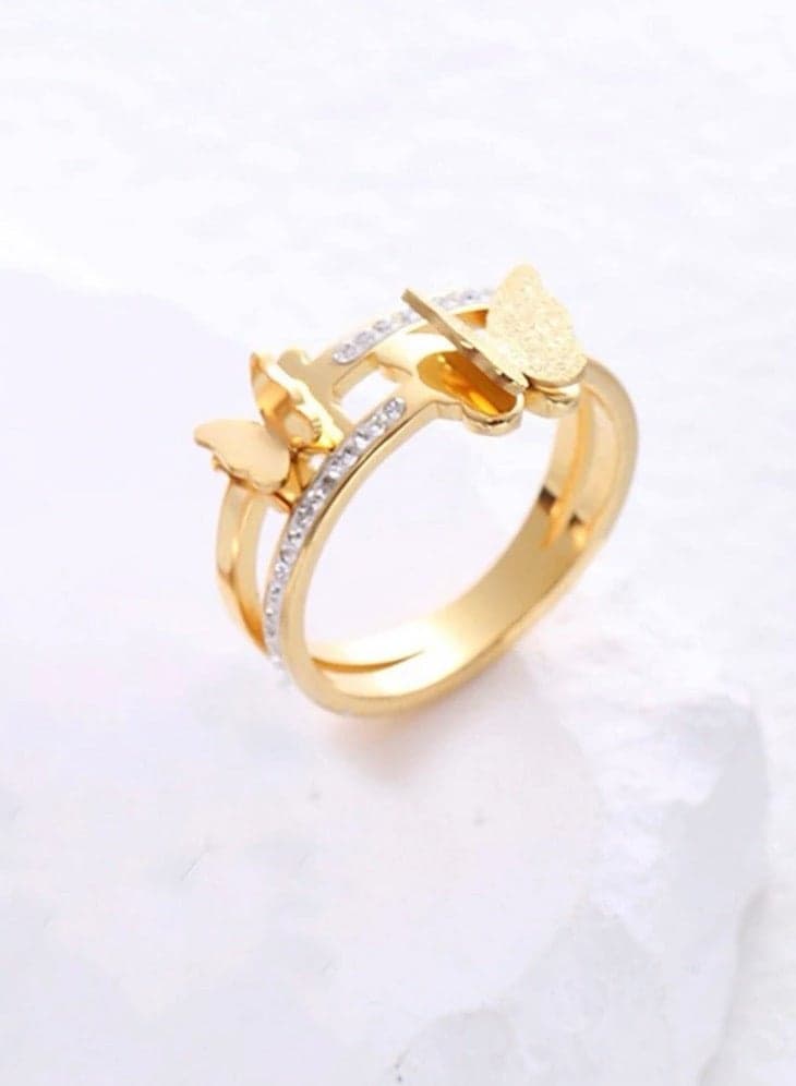 Elegant Stainless Steel Ring For Women Size 7