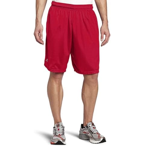 Russell Athletic Men's Mesh Pocket Short, True Red, X-Large