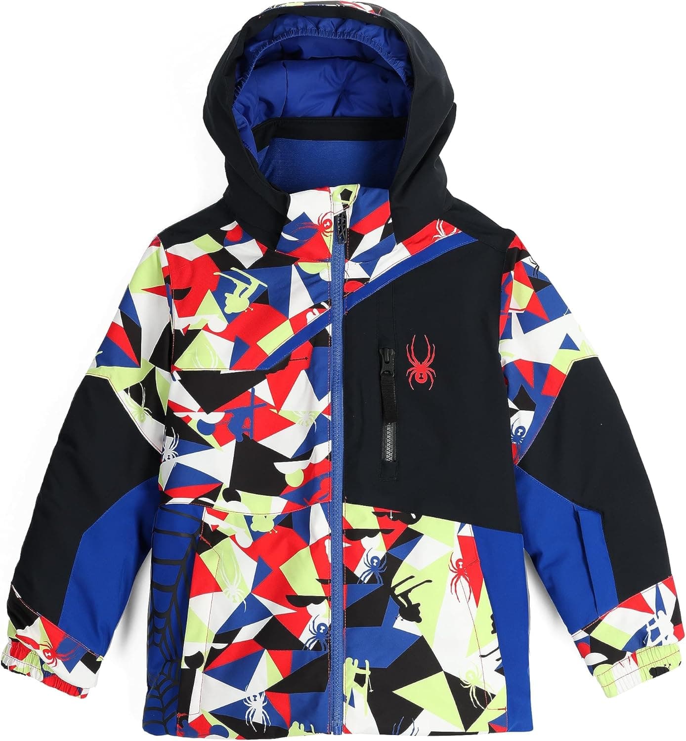 Spyder Boys' Challenger Insulated Ski Jacket - Red Combo