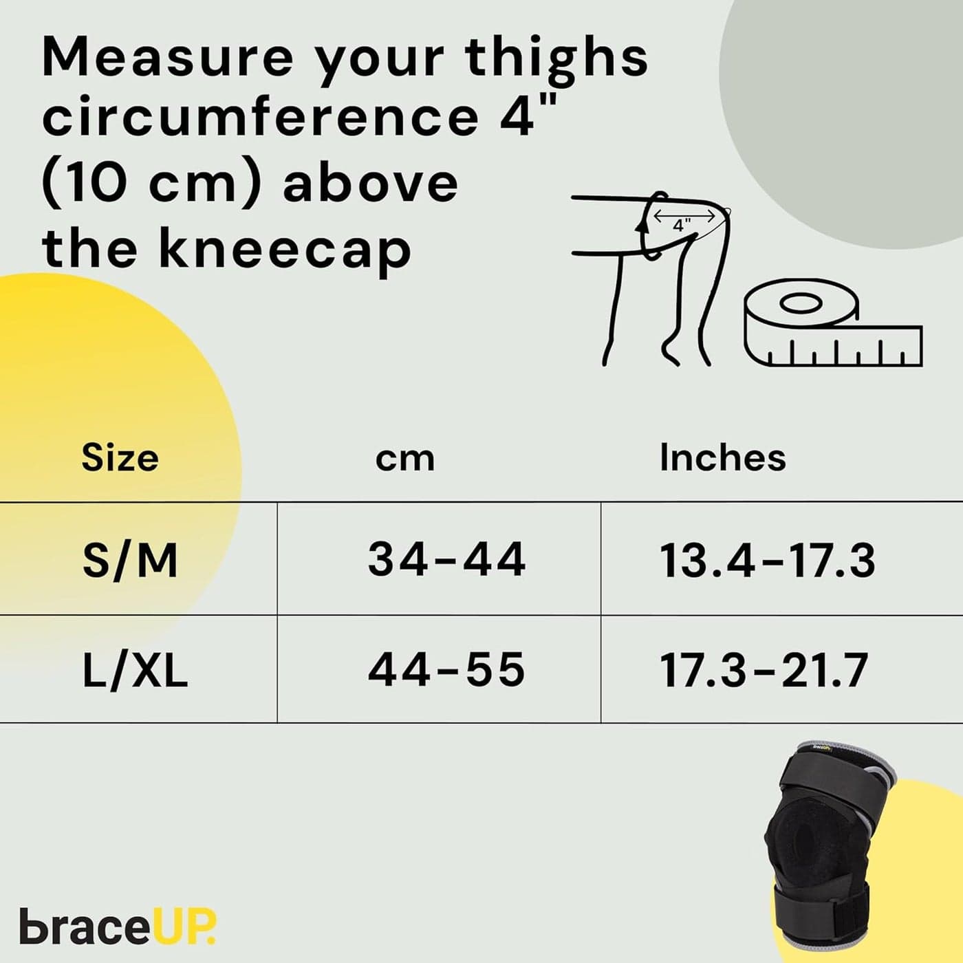 BraceUP Hinged Knee Brace Support for Knee Pain - Maximum Support and Comfort for ACL/PCL Injuries, Meniscus Tears, Arthritis (L/XL)