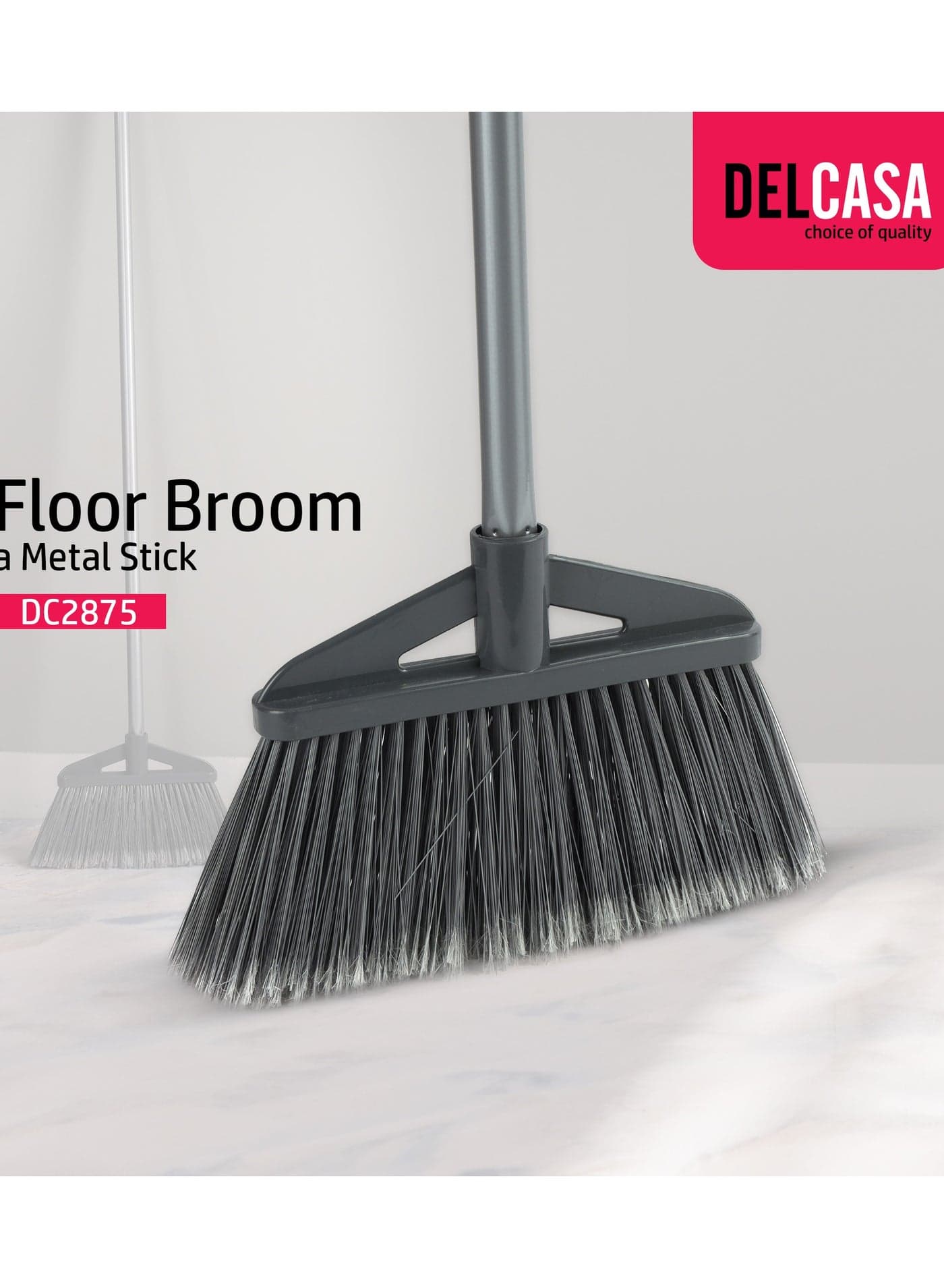 DelCasa 120CM Floor Broom with a Metal Stick DC2875