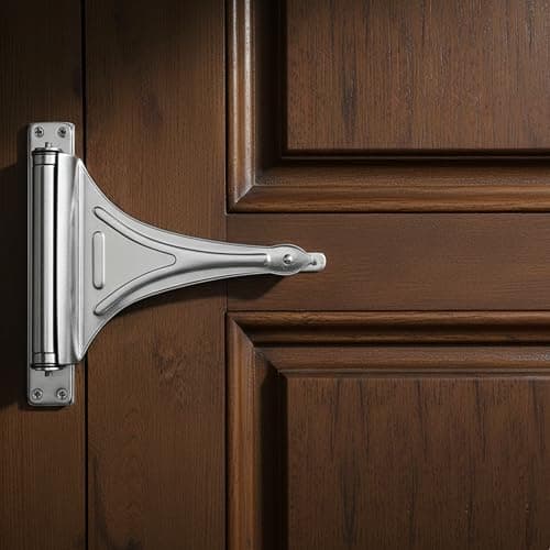 VOLO Spring Based Door Closer – Automatic Self Closing Door Closer for Wood, Aluminium & PVC Doors – 4 Adjustable Speed, Durable All-Metal Construction | (30KG | Helical Spring | Chrome, 1 Piece)