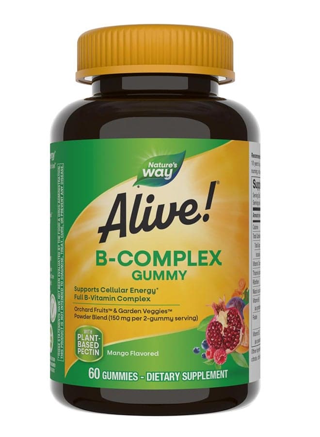 Alive! B-Complex Dietary Supplement 60 Gummies Packaging May Vary Pack Of 2