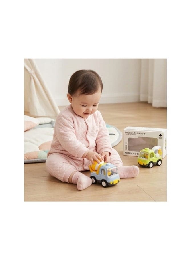 Babycare - Push & Go Excavator & Cement Mixer Truck Set - Multicolor - 2 Pcs