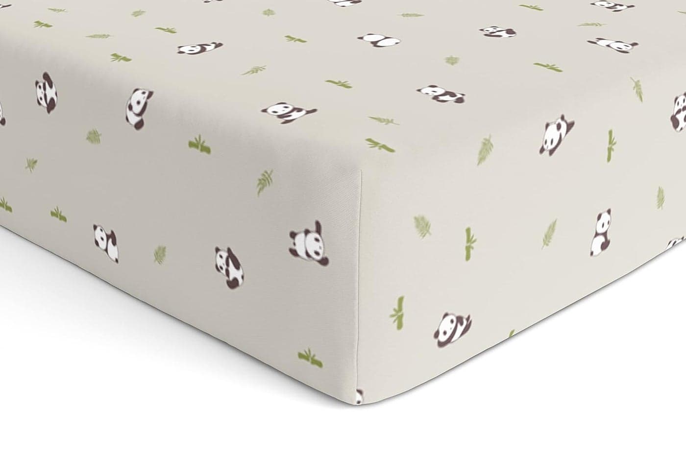 Cotton Baby Crib Fitted Bed Sheets for Cot Organic Twill Fabric Baby Bedding for New Born Infants Toddlers 55x28 Pack of 1 The White Cradle Grey Panda