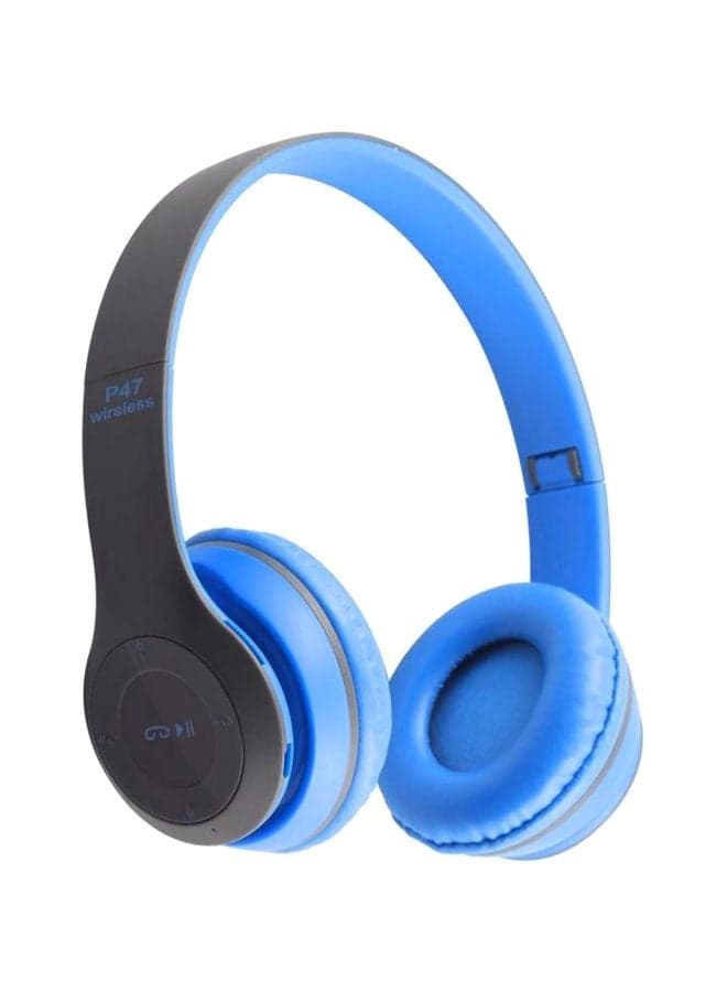 P47 Over-Ear Bluetooth Headphones Blue/Black