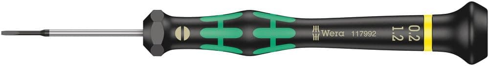 WERA 05117992001 2035 Screwdriver for Slotted Screws for Electronic Applications, 0.20 x 1.2 x 40 mm