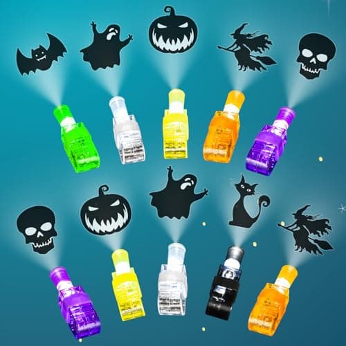 Bamamon Halloween Party Favors for Kids 36Pcs Light Up Finger Lights Halloween Goodie Bag Toys Stuffers Fillers Bulk Treats Non Candy for Hal loween Classroom Prizes Gifts Favors Trick or Treat Toys