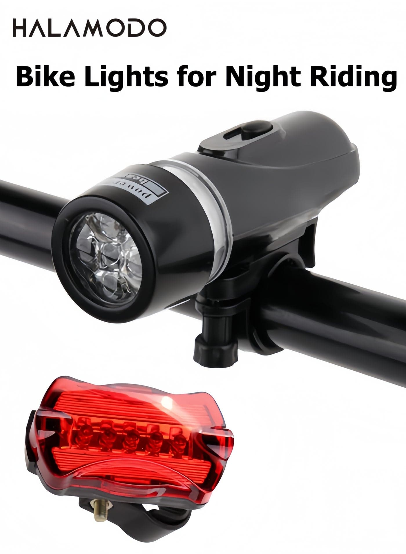 Solid Aircraft Bike Light Bright LED Bicycle Headlight with Tail Light Waterproof Mounts in Seconds NO Tools Requiredas Protection for Warning Secure Life