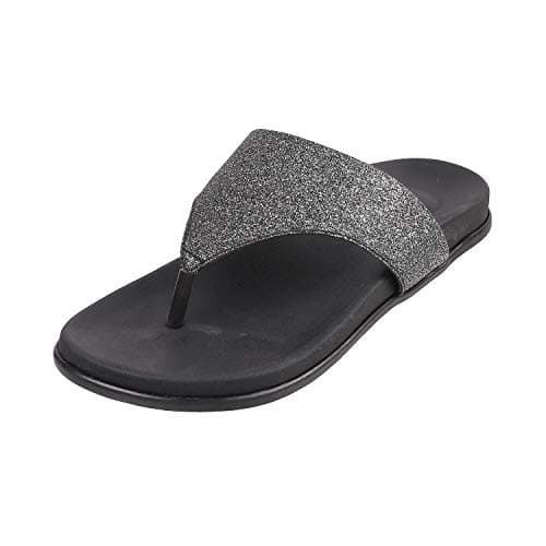 Metro Women's Silver Faux Leather Slip-on Fashion Sandals UK/4 EU/37 (32-1356)