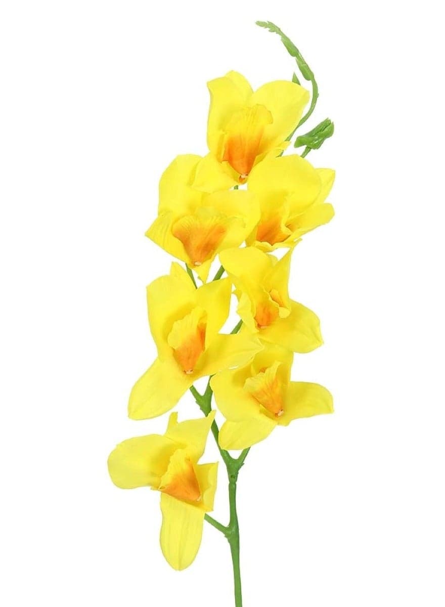 Sunlit Symphony Artificial Dendrobium Flowers in Yellow