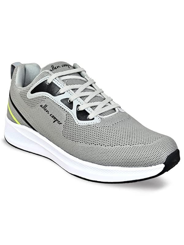 Allen Cooper Training,Road Running,Cricket,Gym,Sports Comfortable Extra Max Cusion with Memory Foam Insole Running Shoes for Men(603-LT.Grey/Size-9)