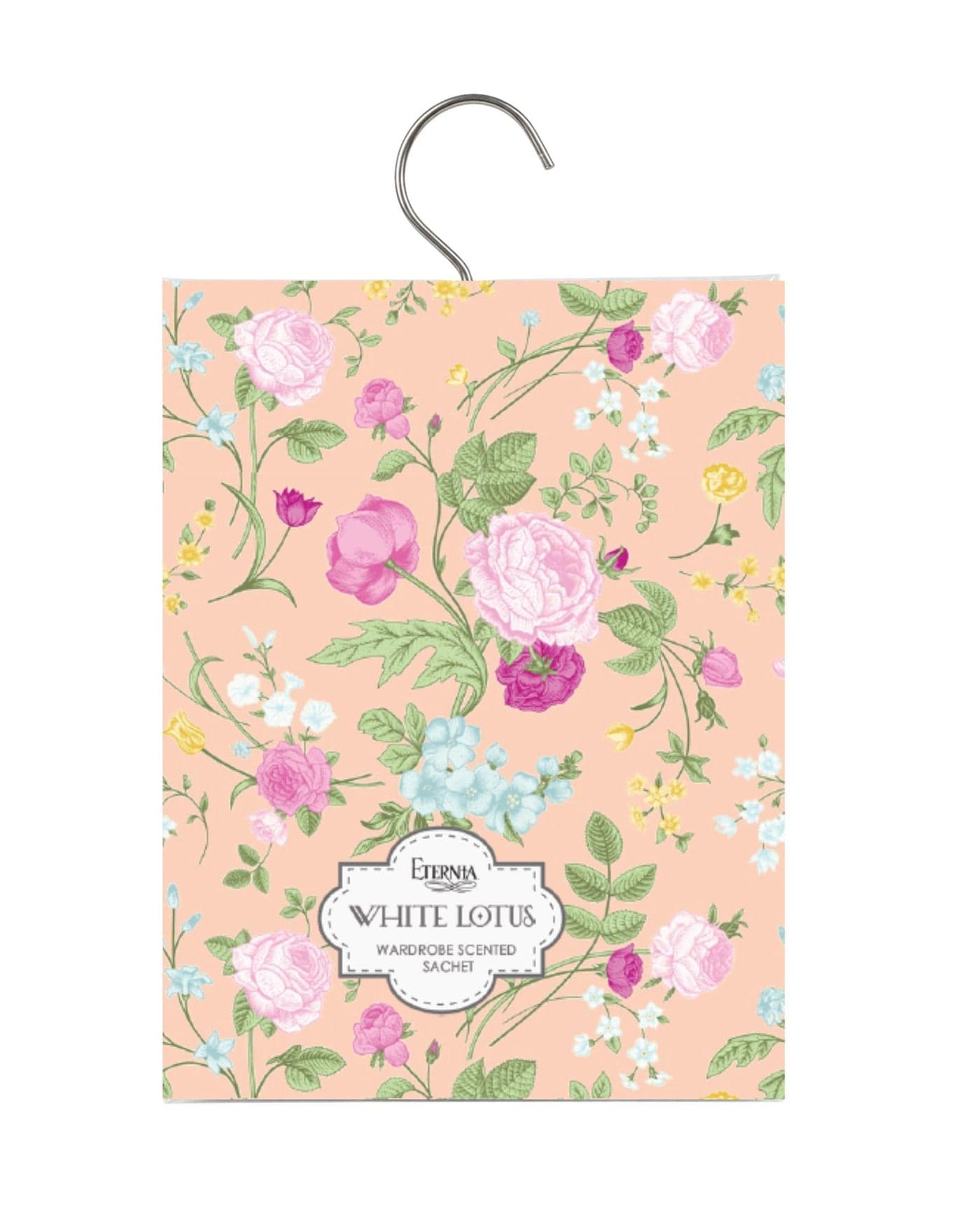 Eternia® Fragrance Sachets for Wardrobe - White Lotus Scented Sachet for Clothes, Drawers, and Closets | Long-Lasting Natural Air Freshener with Refreshing Aromatic Fragrance
