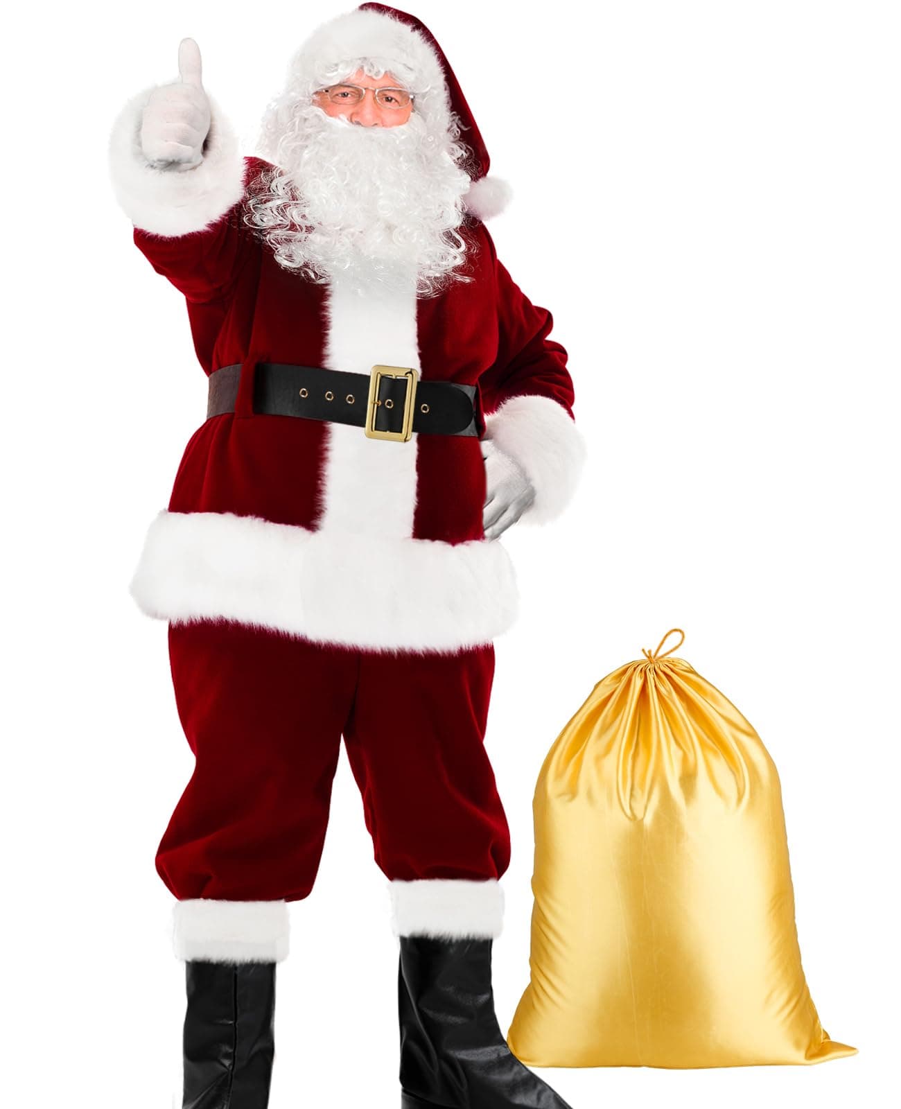 SHEJIZE Santa Claus Costume for Men Santa Costume Santa Suit Adults Men Santa Outfit 3XL