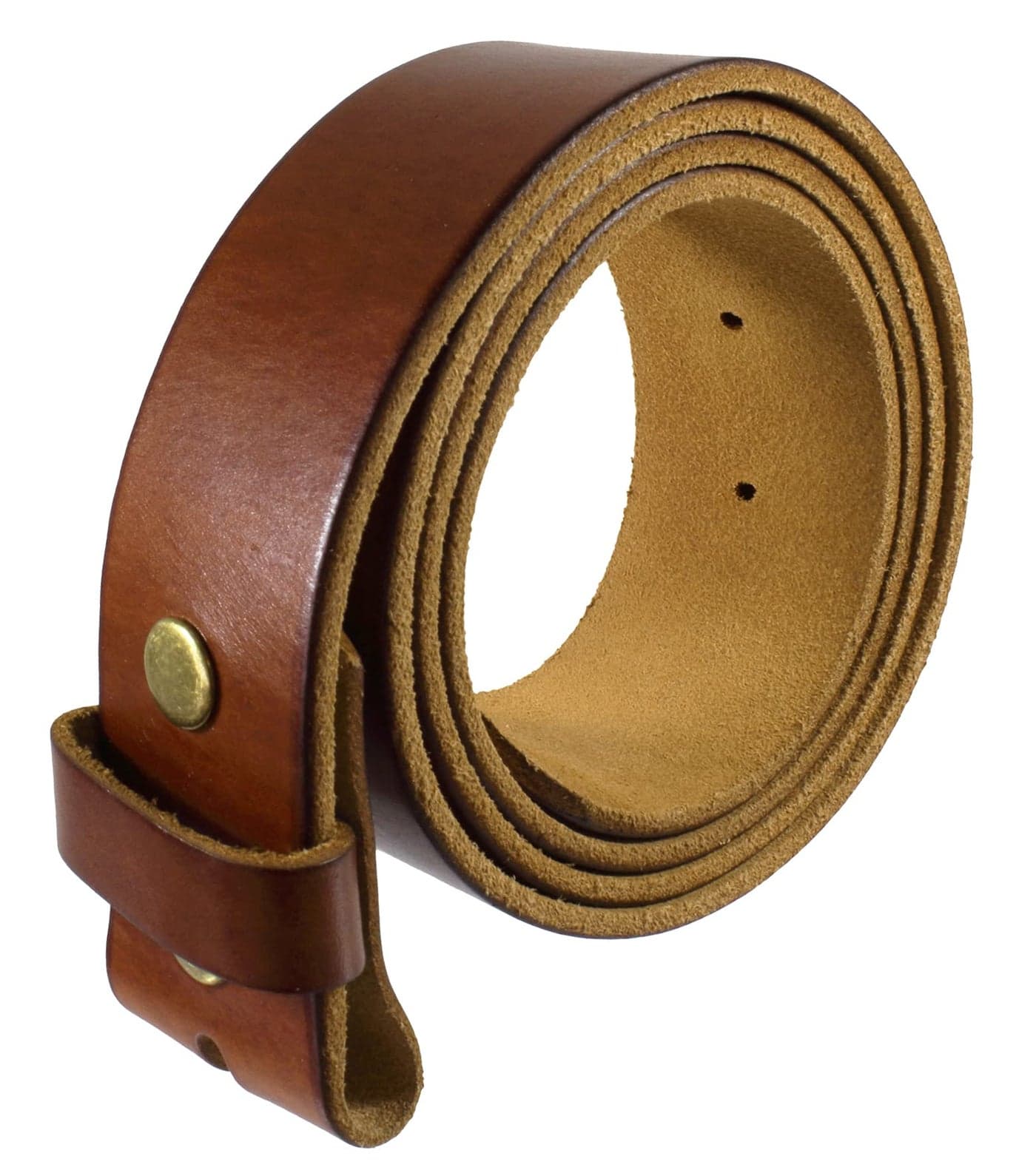 Gelante Genuine Full Grain Leather Belt Strap without Belt Buckle G2016-TAN-S
