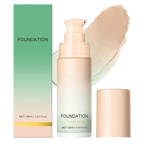 Color Changing Foundation Color Correcting CC Cream with Centella Even Red Skin Tone Lightweight NonGreasy Hydrating Sheer Coverage Multiuse Face Concealer with Natural FinishGreen