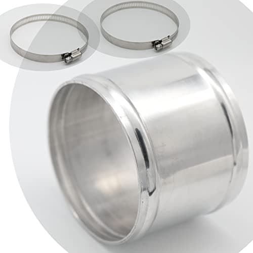 KRD PERFORMANCE 89mm35 OD Length 3 76mm Straight 35 Inch 6061 Aluminum Alloy Hose Joiner Tube Intercooler Pipe Connector High Class Glossy Polished Treatment Air Intake Tube with Bead Roll