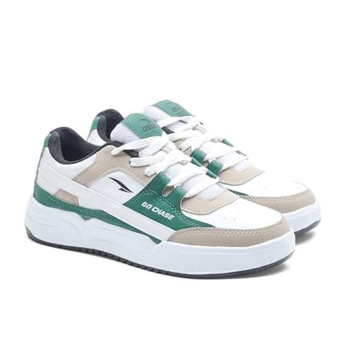 ASIAN Unicorn-13 Men’s Sneakers | Stylish & Durable Casual Shoes for Boys | Comfortable Memory Foam Shoes with Premium Upper & Anti-Slip Grip, Travel & Walk White Green Black (WHTGRNBLK) -UK 8