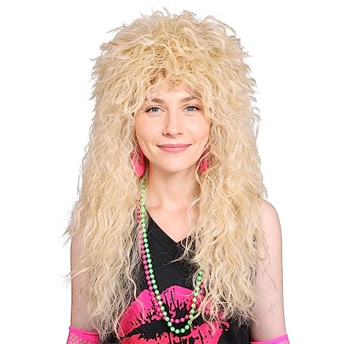 FantaLook Long Blonde Cosplay Wig for Women Halloween