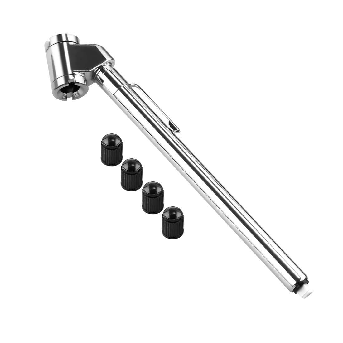 CZC AUTO Pencil Tire Pressure Gauge with Dual Head for Trucks and Bikes, 10-120PSI