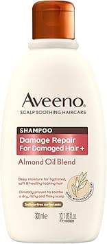Aveeno Damage Repair Almond Oil Scalp Soothing Shampoo for Damaged Hair 300ml