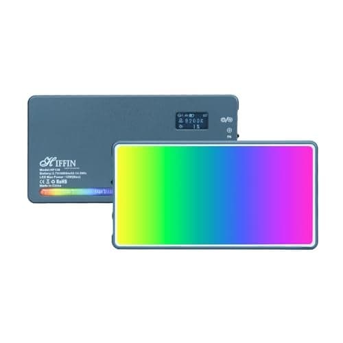 HIFFIN HF-138 Pro Portable Pocket RGB LED Video Light with 21 Lighting Effect Modes, 4000 mAh Inbuilt Battery, 2500K-9000K Full Color - Ideal for Photography, and Product Photography