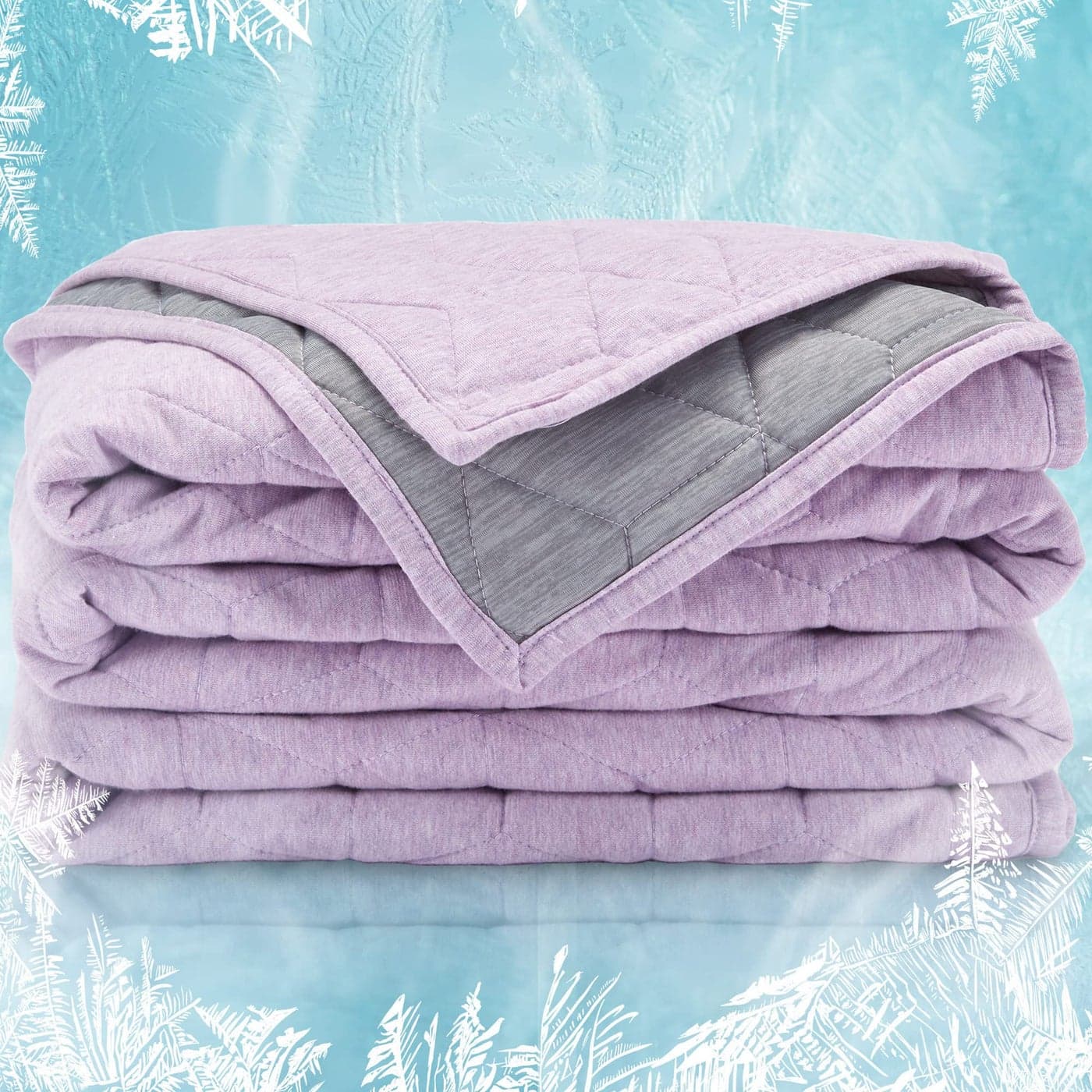 SLEEP ZONE Cooling Blanket for Hot Sleepers Twin Size 60x80 inches DualSided Cool Summer Blanket Lightweight Cozy Bed Couch Throw Blanket Machine Washable Light PurpleGrey