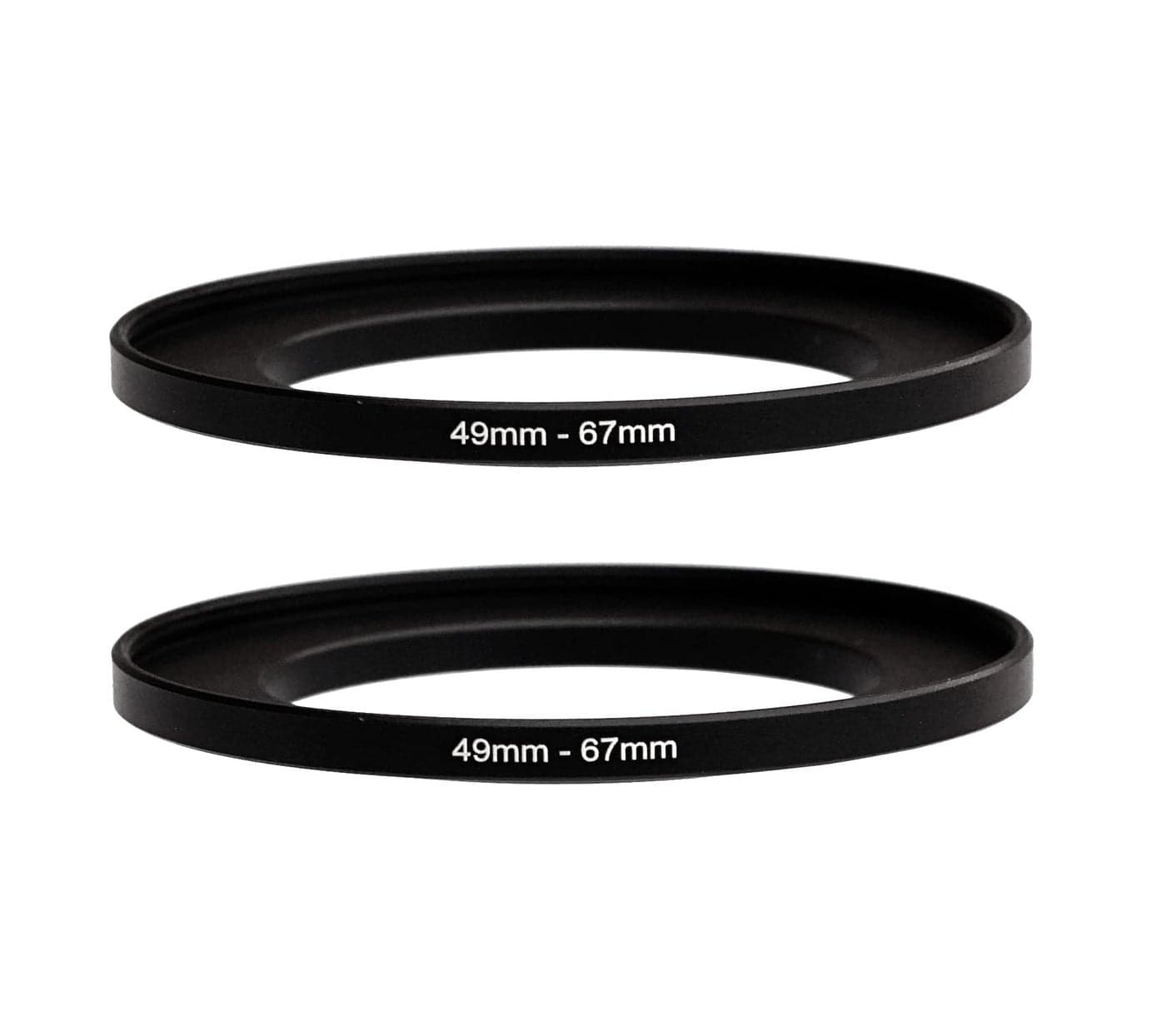 (2 Pcs) 49-67MM Step Up Ring Adapter, 49mm to 67mm Filter Ring, 49 mm Male 67 mm Female Stepping Up Ring for DSLR Camera Lens and ND UV CPL Infrared Filters
