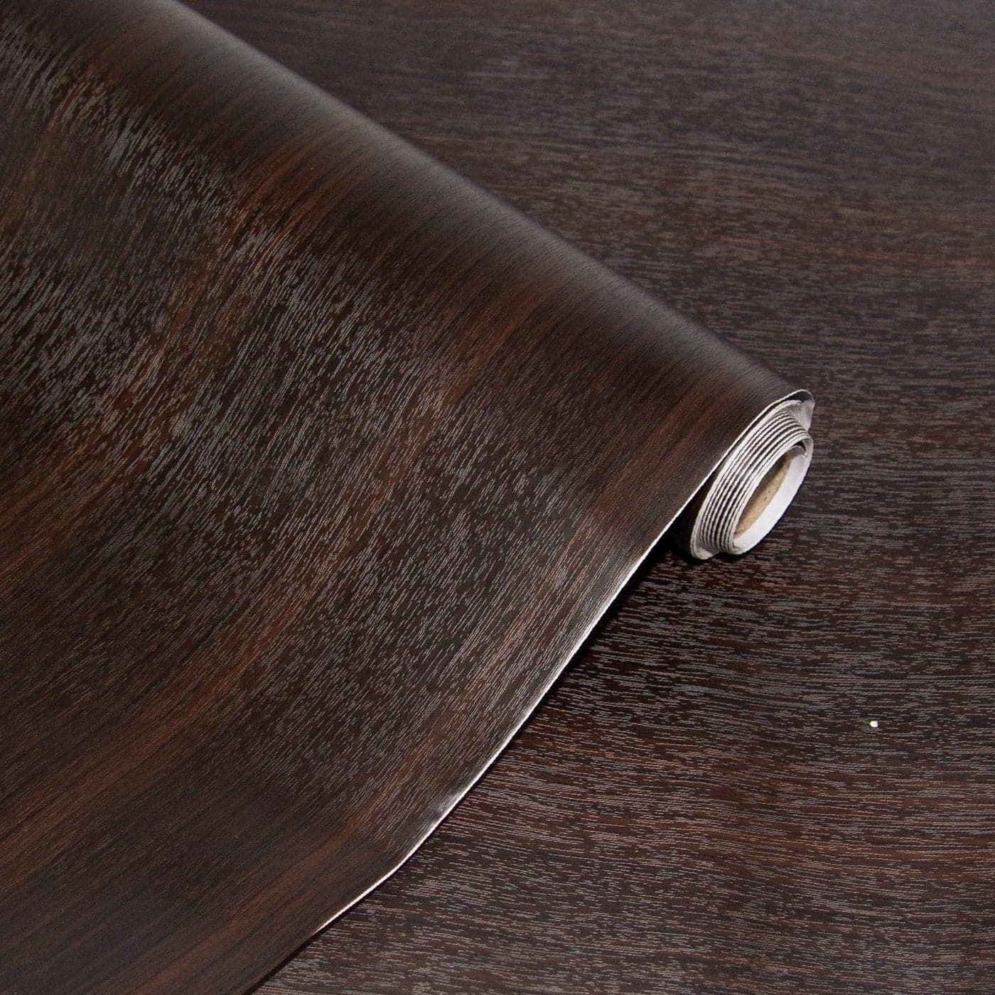 Thick Dark Walnut Contact Paper Wood Peel and Stick Wallpaper 16x198 Waterproof Self Adhesive Dark Brown Wallpaper Table Sticker Cover Wood Vinyl Wrap for Countertop Desk Table Cabinets Upgrade