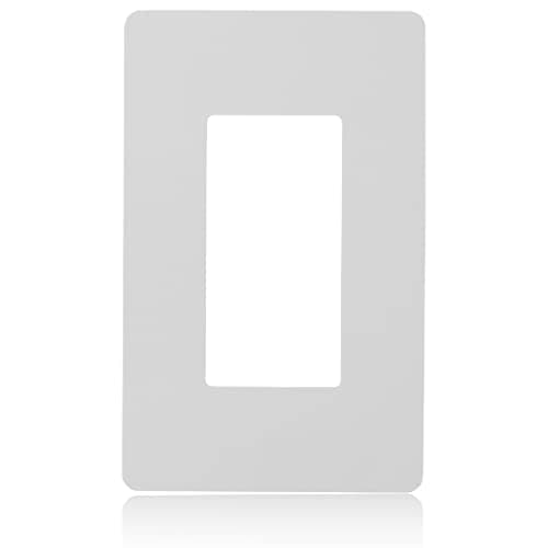 Faith White 1-Gang Screwless Wall Plate (1-pack) | Light Switch Plate or Wall Plate for Electrical Outlet | 1-Gang Wall Plate for Decorator Switches and Receptacles | Heat-Resistant Thermoplastic