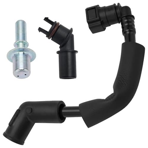 12583384 Positive Crankcase Ventilation Valve Tube Hose and Passenger Side PCV Fitting Connector Right Kit for GMC Acadia Buick Enclave Chevrolet Traverse Saturn Outlook Replace 12614338 12630279