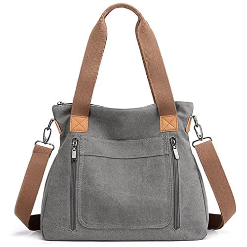 SNUG STAR MUTC New Canvas Handbag Multi-Color Striped Lattice Cross Body Shoulder Purse Bag Tote-Handbag for Women (Multi Color Grey)