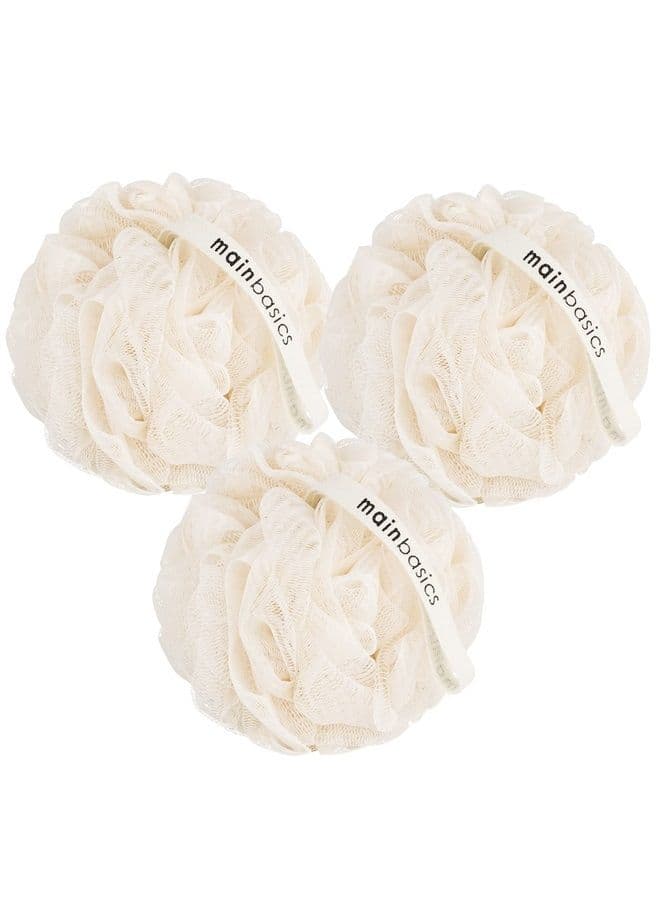 Seaweed Infused Bath Shower Loofah Sponge Pouf Body Wash Scrubber (Set of 3)