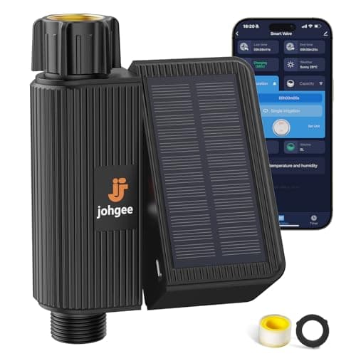 Solar Smart WiFi Sprinkler Timer WiFi Water Timer for Garden Hose with Rain DelayManualAutomatic Alexa Smart Life App Solar Irrigation Sprinkler Controller for Lawns Yard