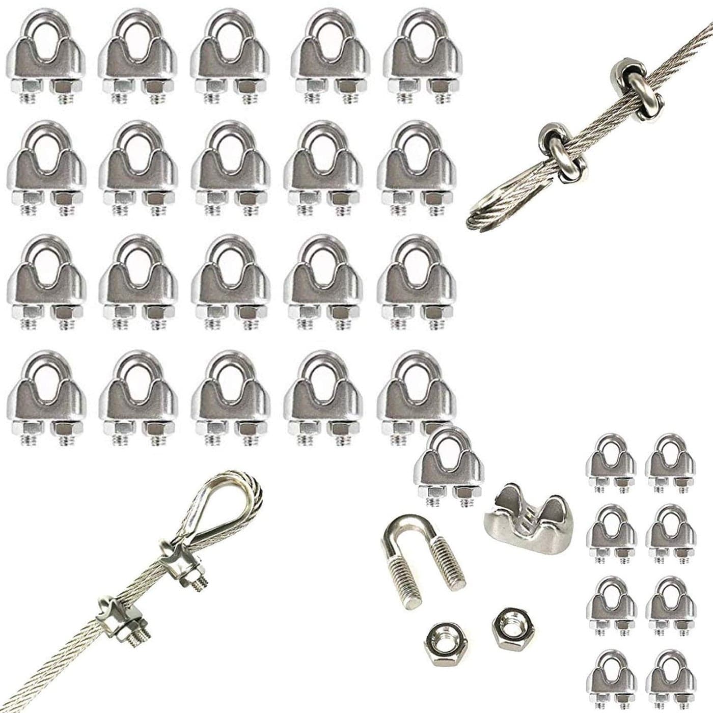 DIY Crafts 4X Cable Clip Clip Clamp Only Wire Rope Cable Clip Clamp Only 224 As Choice Heav 4X Cable Clip Clip Clamp Only