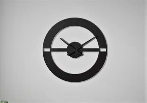 Reyox Metal Analog Wall Clock for Living Room Bedroom Wall Hanging Decor Metal SignHousewarming Gift AntiqueBig Size Black 40 CM DA30